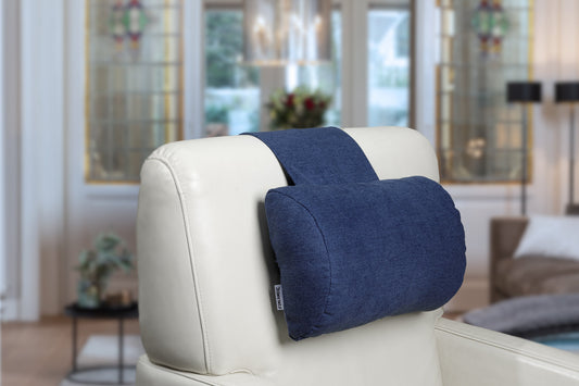 F01 Blue Neck Cushion for Recliner Chair - image 1
