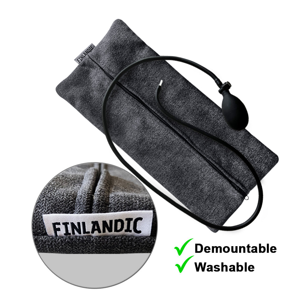 Finlandic donkergijs lendekussen voor fauteuil en auto - Finlandic