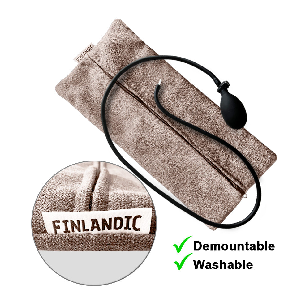 Finlandic taupe lendekussen voor fauteuil en auto - Finlandic