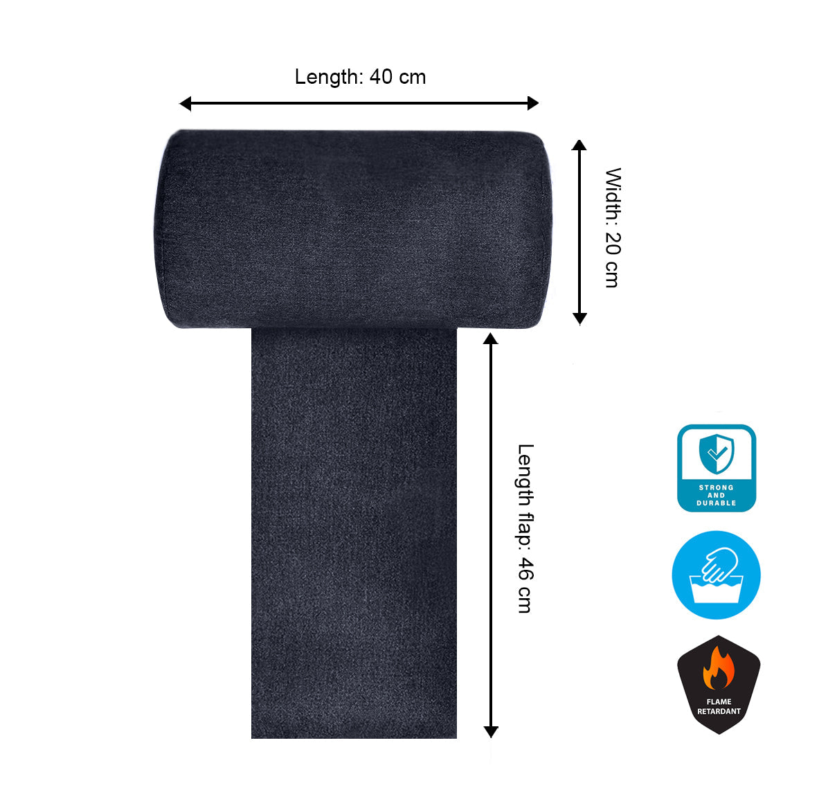 F01 Dark Grey Neck Cushion for Recliner Chair - image 5