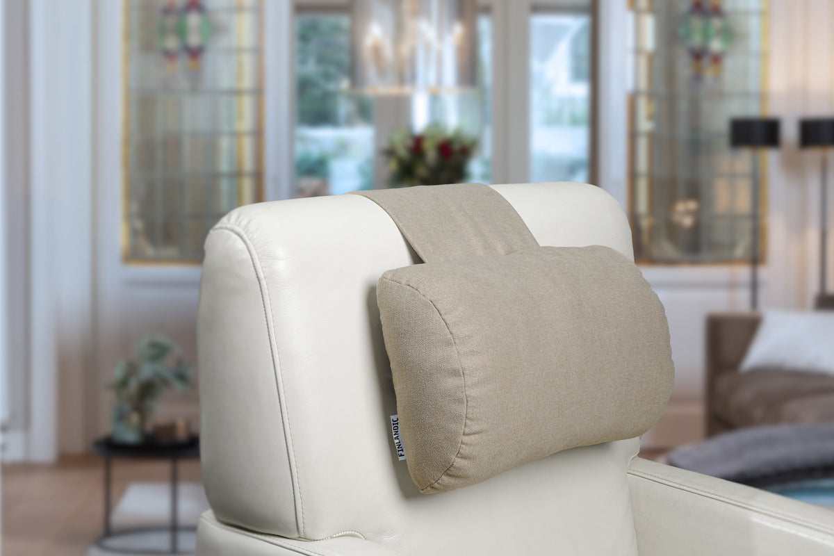 F01 Beige Neck Cushion for Recliner Chair - image 1