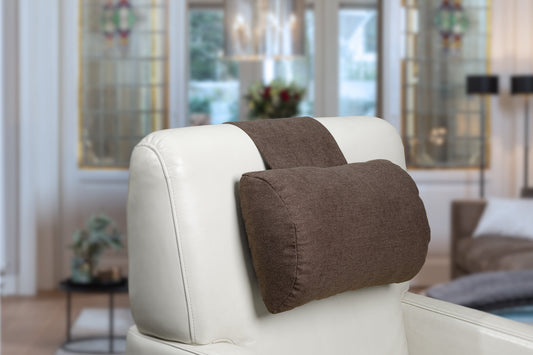 F01 Brown Neck Cushion for Recliner Chair - image 1