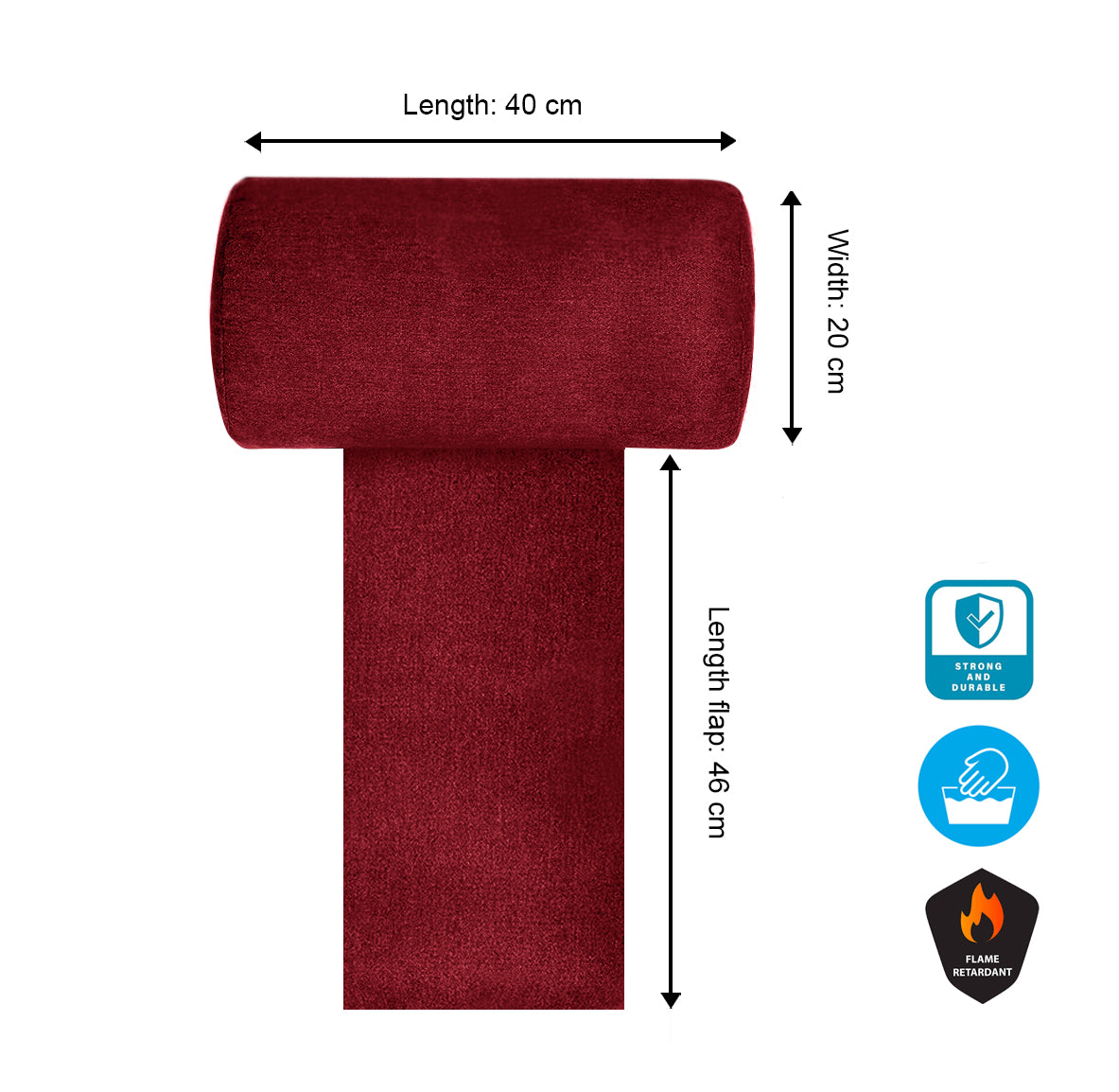 F01 Red Neck Cushion for Recliner Chair - image 5
